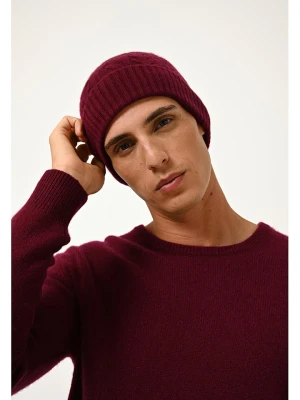 Just Cashmere Kaszmirowa czapka "Cleo" w kolorze bordowym rozmiar: onesize