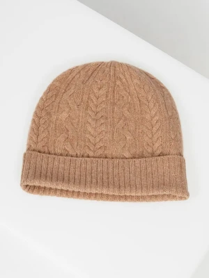Just Cashmere Kaszmirowa czapka "Cleo" w kolorze karmelowym rozmiar: onesize
