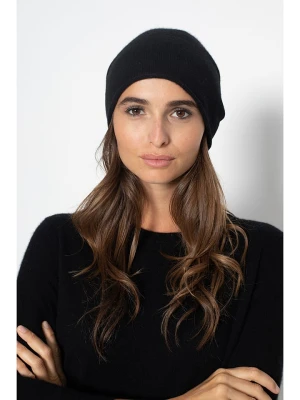 Just Cashmere Kaszmirowa czapka "Lauren" w kolorze czarnym rozmiar: onesize