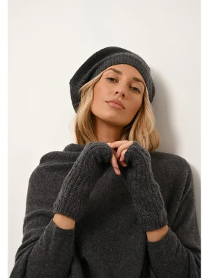 Just Cashmere Kaszmirowa czapka "Paris" w kolorze antracytowym rozmiar: onesize