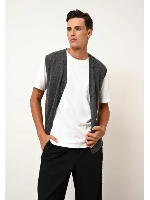 Just Cashmere Kaszmirowa kamizelka "Lana" w kolorze antracytowym rozmiar: L