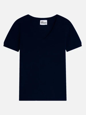 Just Cashmere Kaszmirowa koszulka "Glamis" w kolorze granatowym rozmiar: XL