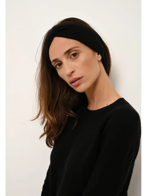 Just Cashmere Kaszmirowa opaska "Namad" w kolorze czarnym na czoło rozmiar: onesize