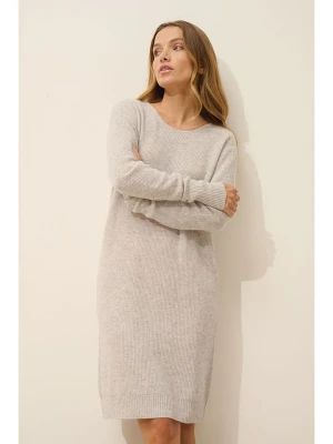 Just Cashmere Kaszmirowa sukienka "Aureline" w kolorze szarobrązowym rozmiar: XXL