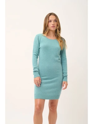 Just Cashmere Kaszmirowa sukienka "Susan" w kolorze turkusowym rozmiar: S