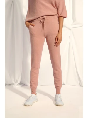 Just Cashmere Kaszmirowe spodnie "Wendy" w kolorze jasnoróżowym rozmiar: S