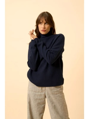 Just Cashmere Kaszmirowy golf "Alyssa" w kolorze granatowym rozmiar: L