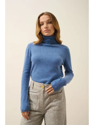 Just Cashmere Kaszmirowy golf "Ava" w kolorze błękitnym rozmiar: M