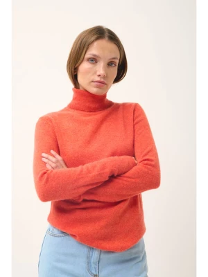 Just Cashmere Kaszmirowy golf "Ava" w kolorze pomarańczowym rozmiar: L