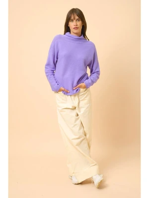 Just Cashmere Kaszmirowy golf "Blantyre" w kolorze fioletowym rozmiar: M