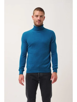 Just Cashmere Kaszmirowy golf "Connor" w kolorze niebieskim rozmiar: L