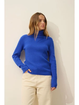 Just Cashmere Kaszmirowy golf "Miraya" w kolorze niebieskim rozmiar: XXL