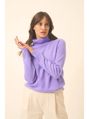 Just Cashmere Kaszmirowy golf w kolorze fioletowym rozmiar: XL