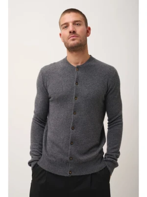 Just Cashmere Kaszmirowy kardigan "Anais" w kolorze antracytowym rozmiar: L