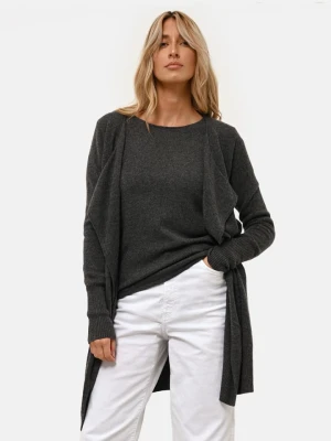 Just Cashmere Kaszmirowy kardigan "Brooke" w kolorze antracytowym rozmiar: XL