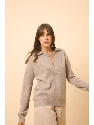 Just Cashmere Kaszmirowy kardigan "Garcia" w kolorze beżowym rozmiar: S