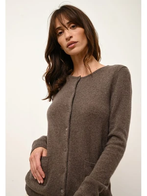 Just Cashmere Kaszmirowy kardigan "Katharine" w kolorze brązowym rozmiar: XL