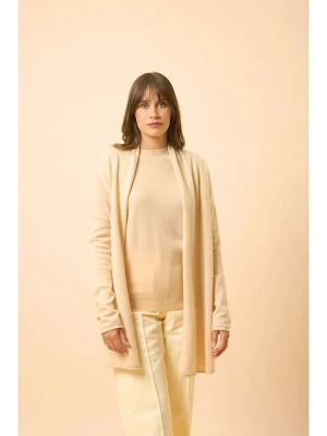 Just Cashmere Kaszmirowy kardigan "Maddie" w kolorze beżowym rozmiar: XL