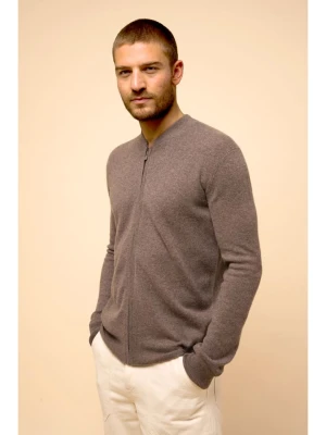 Just Cashmere Kaszmirowy kardigan "Polnoon" w kolorze szarobrązowym rozmiar: XL