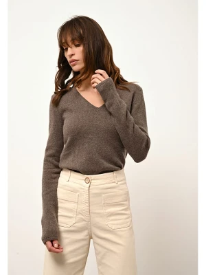 Just Cashmere Kaszmirowy sweter "Abby" w kolorze brązowym rozmiar: XL
