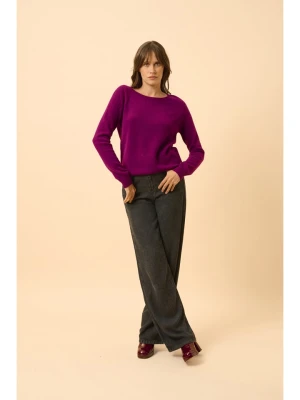 Just Cashmere Kaszmirowy sweter "Abigail" w kolorze fioletowym rozmiar: S