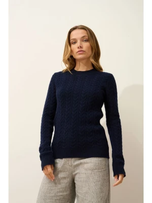 Just Cashmere Kaszmirowy sweter "Alice" w kolorze granatowym rozmiar: L