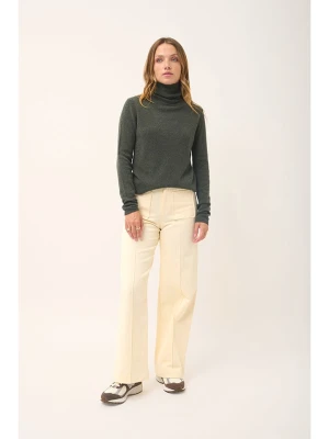 Just Cashmere Kaszmirowy sweter "Ava" w kolorze khaki rozmiar: XL