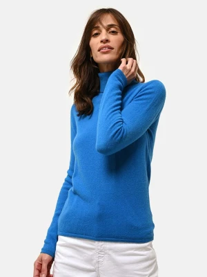 Just Cashmere Kaszmirowy sweter "Ava" w kolorze niebieskim rozmiar: M