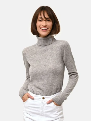 Just Cashmere Kaszmirowy sweter "Ava" w kolorze szarym rozmiar: M