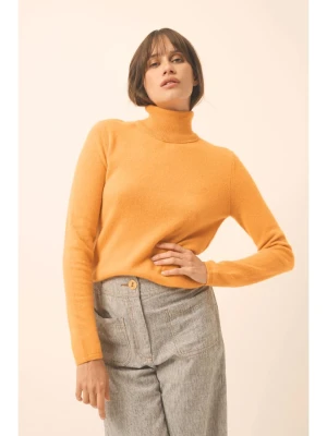 Just Cashmere Kaszmirowy sweter "Ava" w kolorze żółtym rozmiar: L