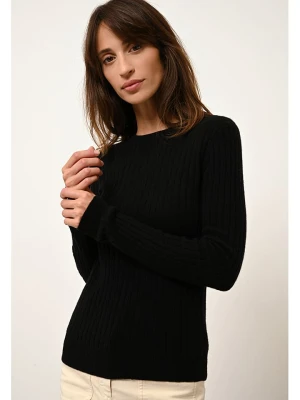 Just Cashmere Kaszmirowy sweter "Avana" w kolorze czarnym rozmiar: L