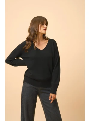 Just Cashmere Kaszmirowy sweter "Birse" w kolorze czarnym rozmiar: XL