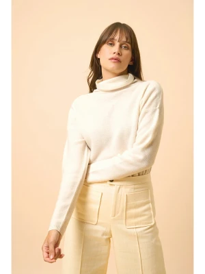 Just Cashmere Kaszmirowy sweter "Blantyre" w kolorze kremowym rozmiar: S