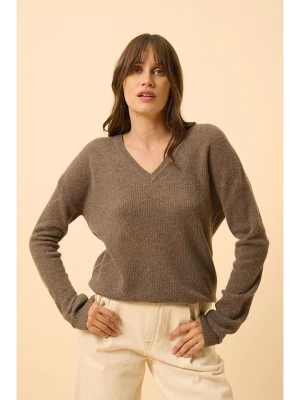 Just Cashmere Kaszmirowy sweter "Capucine" w kolorze brązowym rozmiar: XXL