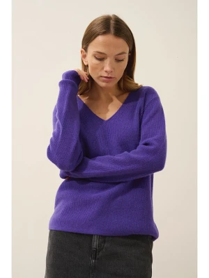 Just Cashmere Kaszmirowy sweter "Cielora" w kolorze fioletowym rozmiar: XL