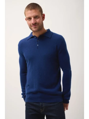 Just Cashmere Kaszmirowy sweter "Douglas" w kolorze niebieskim rozmiar: L