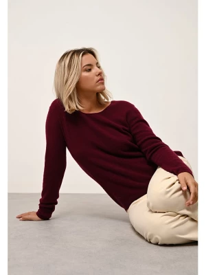 Just Cashmere Kaszmirowy sweter "Fiona" w kolorze bordowym rozmiar: S