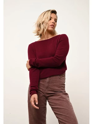Just Cashmere Kaszmirowy sweter "Grace" w kolorze bordowym rozmiar: M