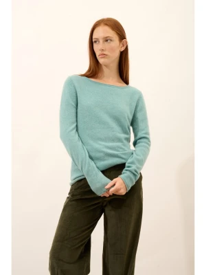 Just Cashmere Kaszmirowy sweter "Grace" w kolorze turkusowym rozmiar: S