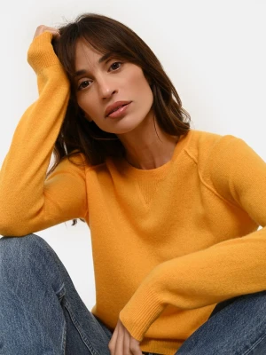 Just Cashmere Kaszmirowy sweter "Helen" w kolorze żółtym rozmiar: XL