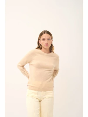 Just Cashmere Kaszmirowy sweter "Jane" w kolorze beżowym rozmiar: XL