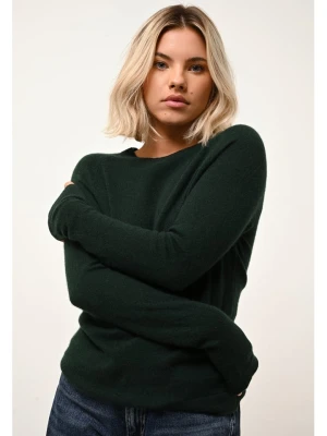 Just Cashmere Kaszmirowy sweter "Jane" w kolorze ciemnozielonym rozmiar: L