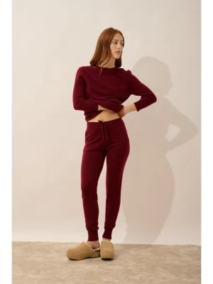 Just Cashmere Kaszmirowy sweter "Janice" w kolorze bordowym rozmiar: XL
