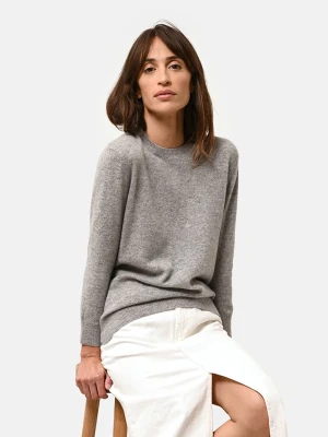 Just Cashmere Kaszmirowy sweter "Janice" w kolorze szarym rozmiar: M