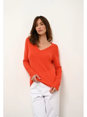 Just Cashmere Kaszmirowy sweter "Joan" w kolorze pomarańczowym rozmiar: M