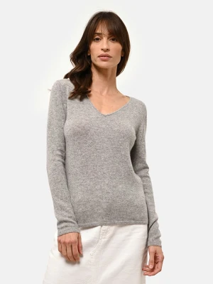 Just Cashmere Kaszmirowy sweter "Joan" w kolorze szarym rozmiar: XL