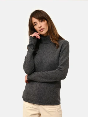 Just Cashmere Kaszmirowy sweter "June" w kolorze antracytowym rozmiar: M