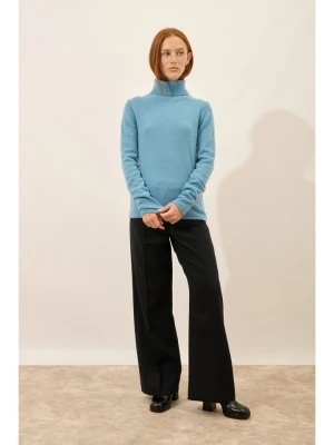 Just Cashmere Kaszmirowy sweter "June" w kolorze błękitnym rozmiar: M