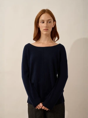 Just Cashmere Kaszmirowy sweter "Karen" w kolorze granatowym rozmiar: M