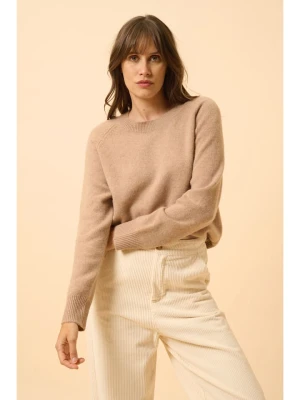 Just Cashmere Kaszmirowy sweter "Kona" w kolorze karmelowym rozmiar: S